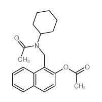 Acetamide,N-[[2-(acetyloxy)-1-naphthalenyl]methyl]-N-cyclohexyl- Structure