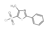 4-甲基-2-苯基-1,3-噻唑-5-磺酰氯结构式