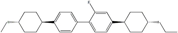 4'-(反式-4-乙基环己基)-2-氟-4-(反式-4-丙基环己基)-1,1'-联苯结构式