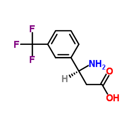 (S)-3-氨基-3-(3-三氟甲基苯基)丙酸结构式