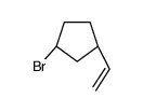 Cyclopentane, 1-bromo-3-ethenyl-, trans- (9CI) structure