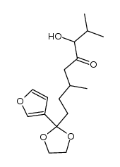 1-(3-furyl)-4,8-dimethyl-7-hydroxy-1,6-nonadione 1-ethylene ketal Structure