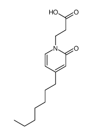 3-(4-heptyl-2-oxopyridin-1-yl)propanoic acid结构式