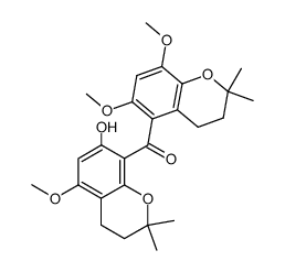 3,4-dihydro-7-hydroxy-5-methoxy-2,2-dimethyl-2H-1-benzopyran-8-yl 3,4-dihydro-6,8-dimethoxy-2,2-dimethyl-2H-1-benzopyran-5-yl ketone结构式