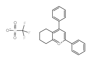 2,4-二苯基-5,6,7,8-四氢苯并吡喃基鎓三氟甲烷磺酸盐结构式
