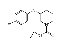 1-Boc-3-(4-氟苯氨基)-哌啶结构式