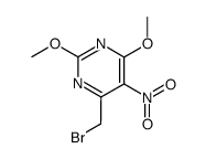 6-(bromomethyl)-2,4-dimethoxy-5-nitropyrimidine结构式