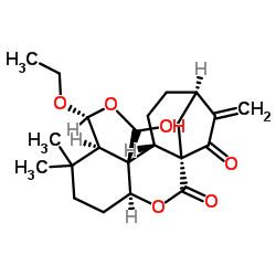 13-脱氧-10-O-乙基-8-羟基延命素结构式