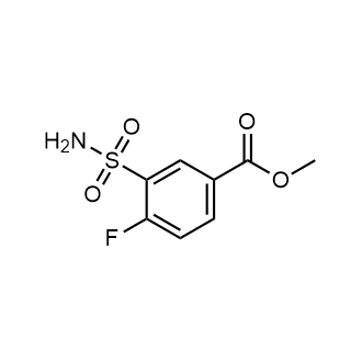 4-氟-3-氨磺酰基苯甲酸甲酯结构式