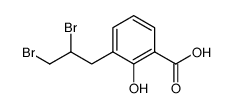 3-(2,3-dibromo-propyl)-2-hydroxy-benzoic acid Structure