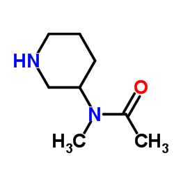 3-(N-乙酰基-n-甲基氨基)哌啶结构式