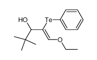5-ethoxy-2,2-dimethyl-4-(phenyltellanyl)pent-4-en-3-ol结构式