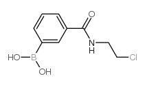 (3-((2-氯乙基)氨基甲酰基)苯基)硼酸结构式