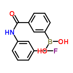 3-硼-N-(3-氟苯基)苯甲酰胺结构式