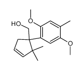(1-(2,5-dimethoxy-4-methylphenyl)-2,2-dimethylcyclopent-3-en-1-yl)methanol Structure