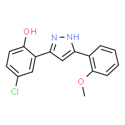4-Chloro-2-[5-(2-methoxyphenyl)-1H-pyrazol-3-yl]phenol Structure