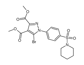 5-Bromo-1-[4-(piperidine-1-sulfonyl)-phenyl]-1H-pyrazole-3,4-dicarboxylic acid dimethyl ester Structure