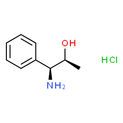 (1S,2S)-1-氨基-1-苯基丙-2-醇盐酸盐结构式