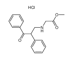 (3-Oxo-2,3-diphenyl-propylamino)-acetic acid methyl ester; hydrochloride Structure