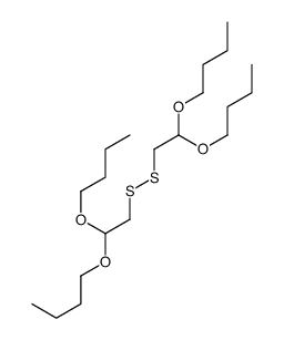 1-[1-butoxy-2-(2,2-dibutoxyethyldisulfanyl)ethoxy]butane结构式
