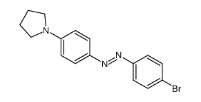 (4-bromophenyl)-(4-pyrrolidin-1-ylphenyl)diazene结构式