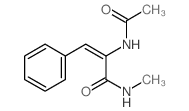 2-acetamido-N-methyl-3-phenyl-prop-2-enamide结构式