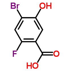 2-氟-4-溴-5-羟基苯甲酸结构式