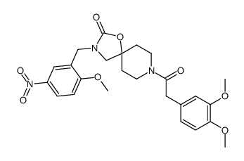 [150] 8-[2-(3,4-dimethoxyphenyl)acetyl]-3-(2-methoxy-5-nitrobenzyl)-1-oxa-3,8-diazaspiro[4.5]decan-2-one Structure