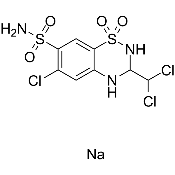 Trichlormethiazide sodium Structure