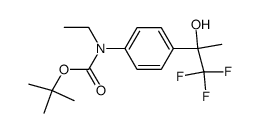 tert-butyl ethyl[4-(1,1,1-trifluoro-2-hydroxypropan-2-yl)phenyl]carbamate Structure