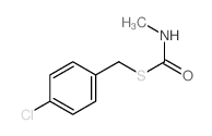 Carbamothioic acid, N-methyl-, S-[(4-chlorophenyl)methyl]ester Structure