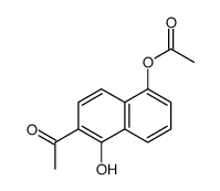 (6-acetyl-5-hydroxynaphthalen-1-yl) acetate结构式