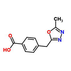4-[(5-Methyl-1,3,4-oxadiazol-2-yl)methyl]benzoic acid Structure