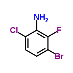3-溴-6-氯-2-氟苯胺结构式
