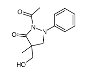 2-acetyl-4-(hydroxymethyl)-4-methyl-1-phenylpyrazolidin-3-one Structure