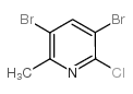 2-氯-3,5-二溴-6-甲基吡啶结构式