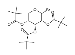 2,3,4-tris-O-(trimethylacetyl)-α-D-xylopyranosyl bromide Structure