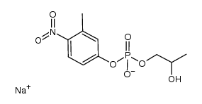 monosodium 2-hydroxypropyl p-nitro-m-methylphenyl phosphate Structure