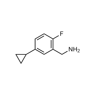 (5-环丙基-2-氟苯基)甲胺结构式