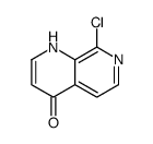 8-氯-1H-1,7-萘啶-4-酮结构式