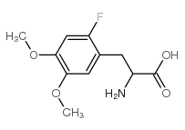 2-Amino-3-(2-fluoro-4,5-dihydroxyphenyl)propanoic acid Structure