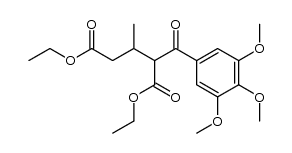 3-methyl-2-(3,4,5-trimethoxy-benzoyl)-glutaric acid diethyl ester结构式