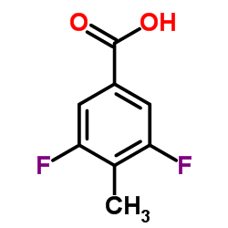 3,5-二氟-4-甲基苯甲酸结构式