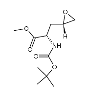 (2S,4S)-2-(tert-butoxycarbonyl)amino-3,4-epoxypentanoic acid methyl ester Structure