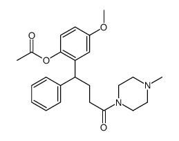 [4-methoxy-2-[4-(4-methylpiperazin-1-yl)-4-oxo-1-phenylbutyl]phenyl] acetate Structure