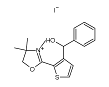 2-[3-(α-Hydroxybenzyl)-2-thienyl]-3,4,4-trimethyl-2-oxazoliniumiodid结构式