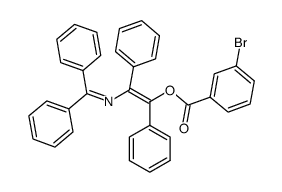 3-Bromo-benzoic acid (E)-2-(benzhydrylidene-amino)-1,2-diphenyl-vinyl ester Structure