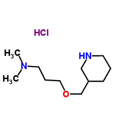 N,N-Dimethyl-3-(3-piperidinylmethoxy)-1-propanamine hydrochloride (1:1) Structure