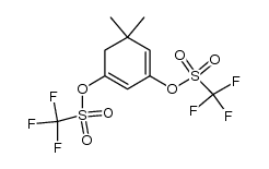 5,5-dimethyl-1,3-bis(trifluoromethylsulfonyloxy)cyclohexa-1,3-diene结构式