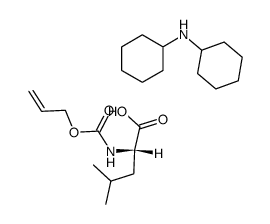 N-[(2-丙烯基氧基)羰基]-L-亮氨酸(二环己基铵)盐结构式
